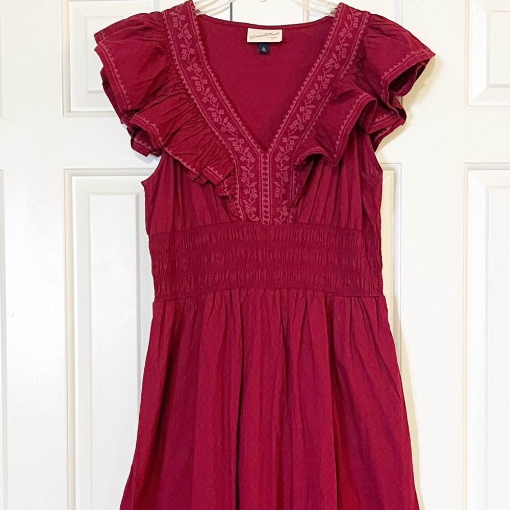 Universal Thread By Target Maroon Maxi Dress Smoc… - image 5